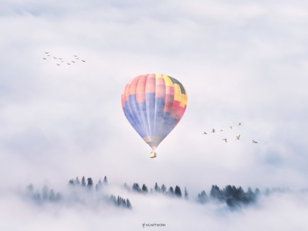 Воздушный шар монгольфьер стимпанк