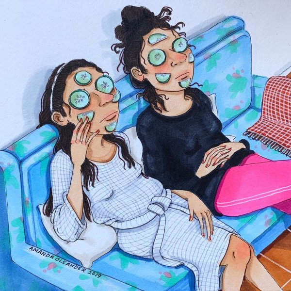 Amanda Oleander рисунки беременность