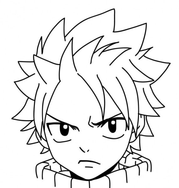 Нарисовать аниме хвост феи Нацу