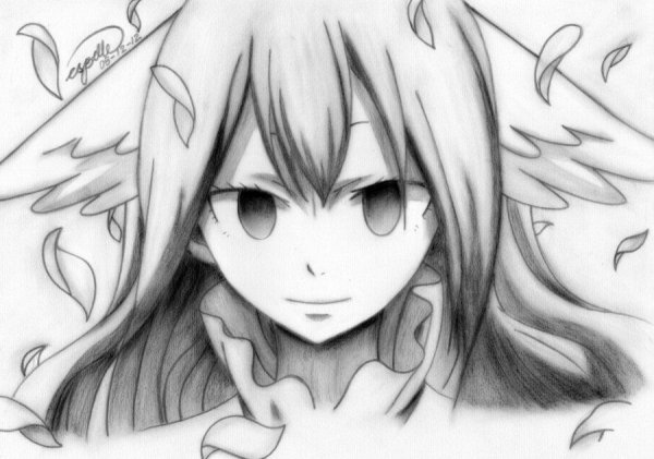 Хвост феи карандашом