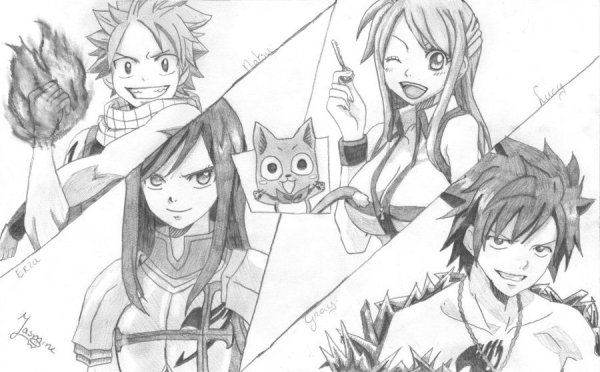 Аниме хвост феи для срисовки