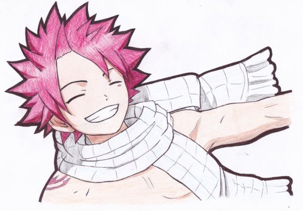 Нацу Драгнил карандашом