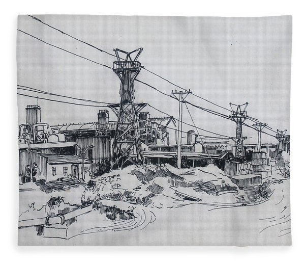 Индустриальный пейзаж в графике