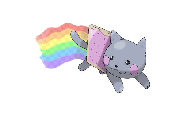 Кот печенька с радугой