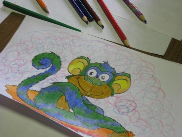 Графокоррекция цветными карандашами