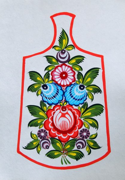 Городецкая роспись досточка
