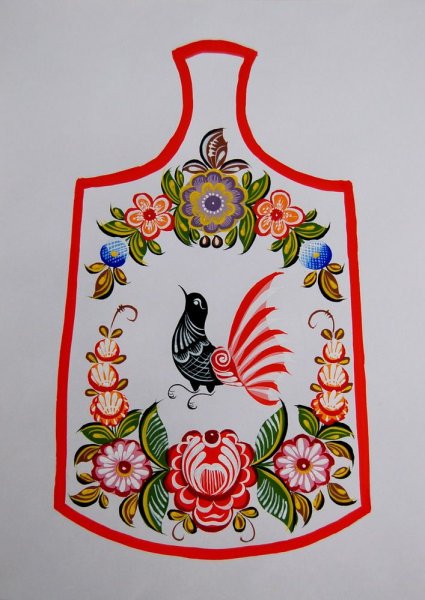 Городецкая роспись досочки