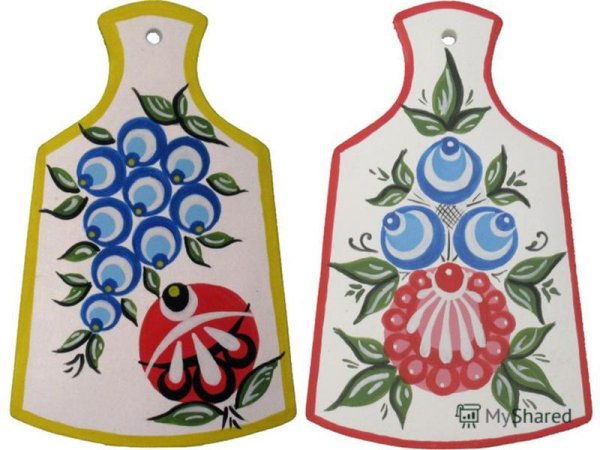 Разделочная доска Городецкая роспись 1кл