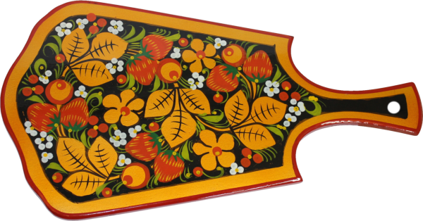 Хохломская роспись на разделочной доске