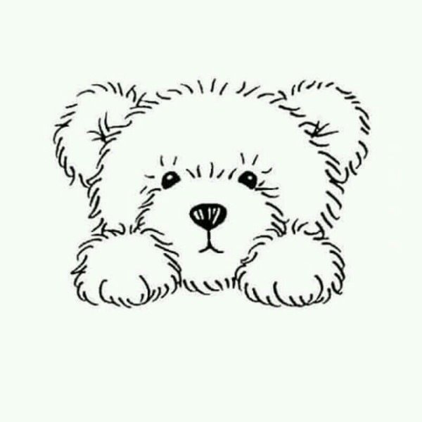 Маска медведя трафарет