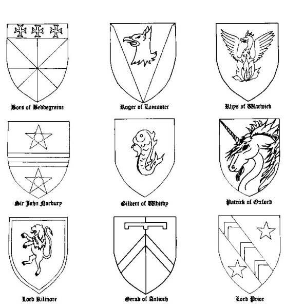 Рыцарский герб рисунок