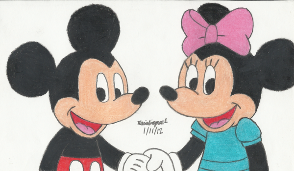 Герои из мультфильмов для срисовки Микки Маус