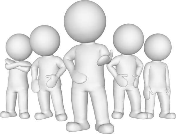 Человечек на белом фоне