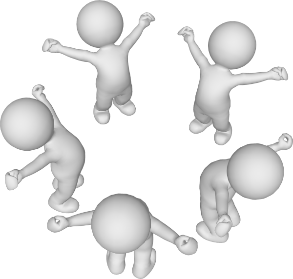 Человечек на белом фоне