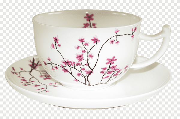 Фарфоровая Кружка с блюдцем