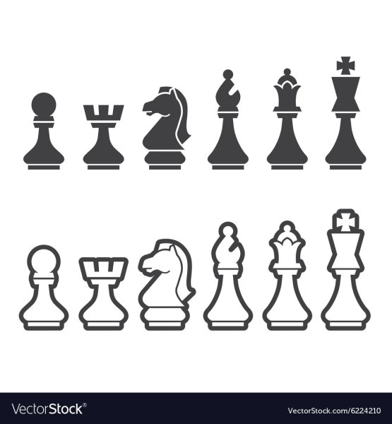 Шахматные фигуры раскраска