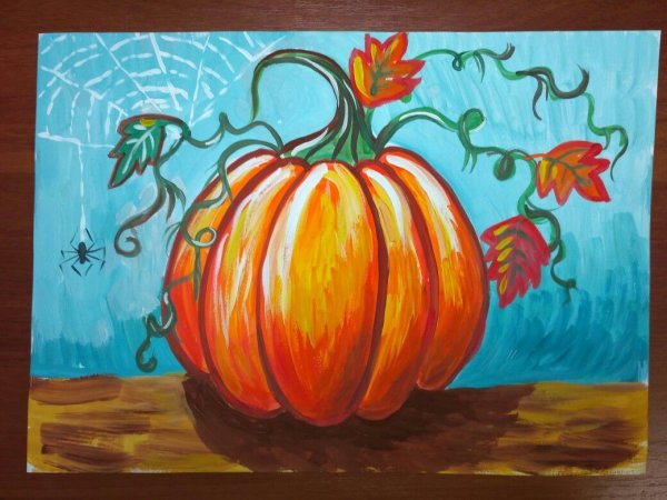 Рисование с детьми тыква
