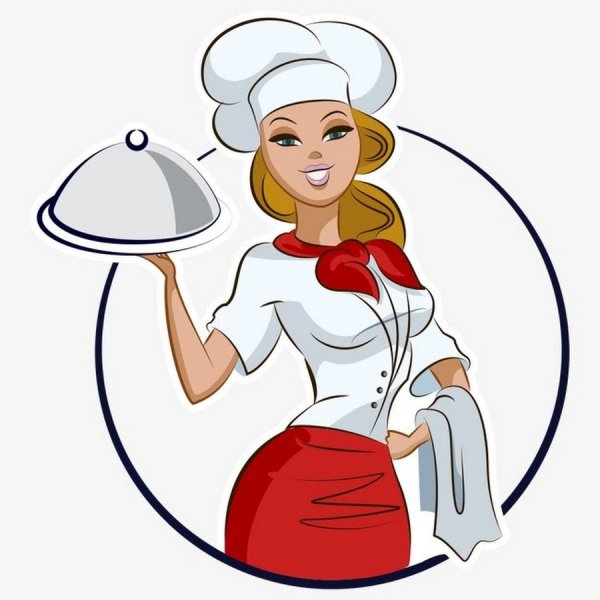 Мультяшный повар девушка