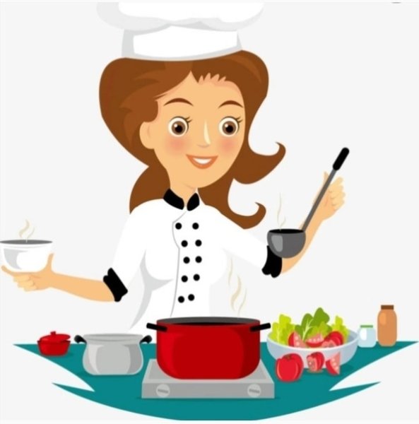 Мультяшный шеф повар девушка