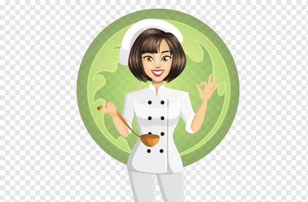 Повар женщина мультяшный