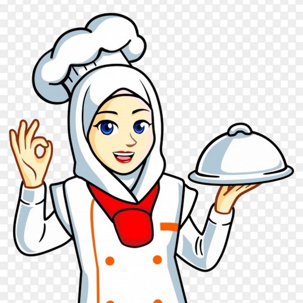 Повар женщина на белом фоне