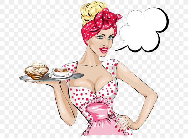 Девушка повар иллюстрация