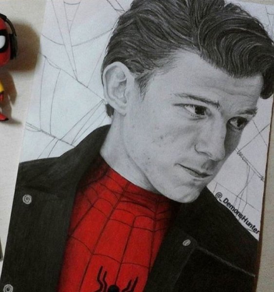 Питер Паркер том Холланд рисунок