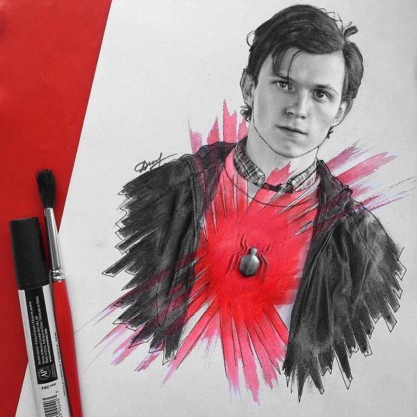 Том Золдан портрет карандашом