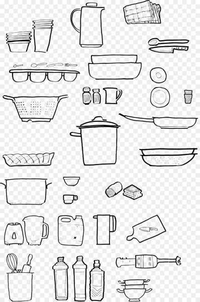 Кухонные предметы рисунок