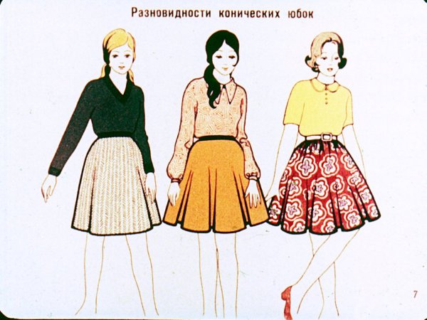 Фасоны конической юбки