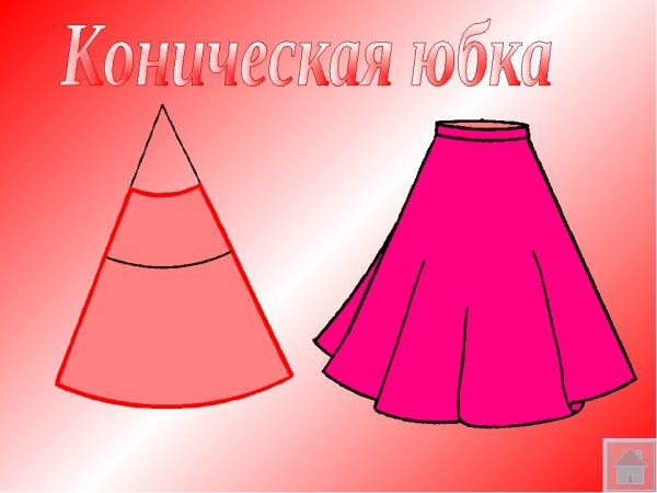 Моделирование конической юбки