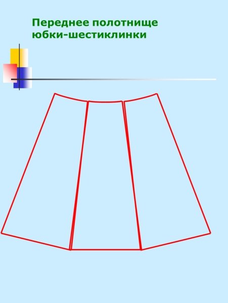 Эскиз юбки солнце