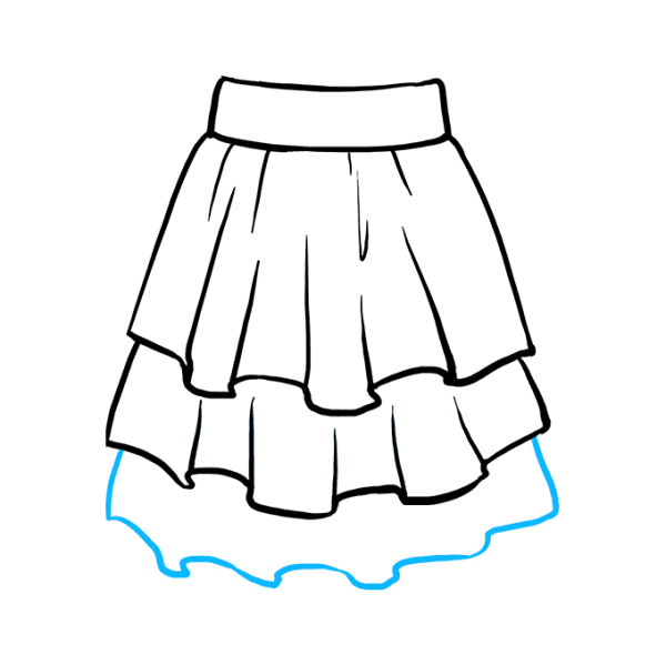 Коническая юбка эскиз