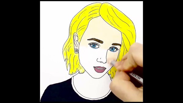 Рисунок девушки карандашом