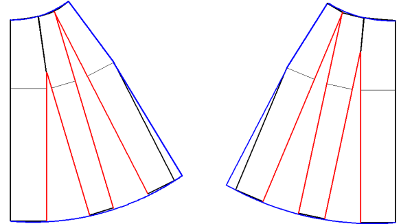 Коническая юбка полусолнце эскиз