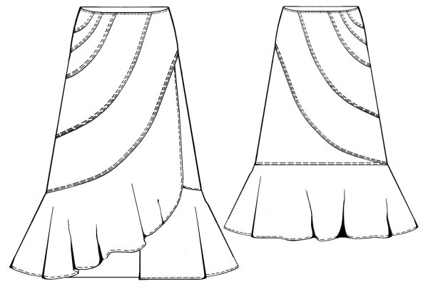 Эскиз юбки