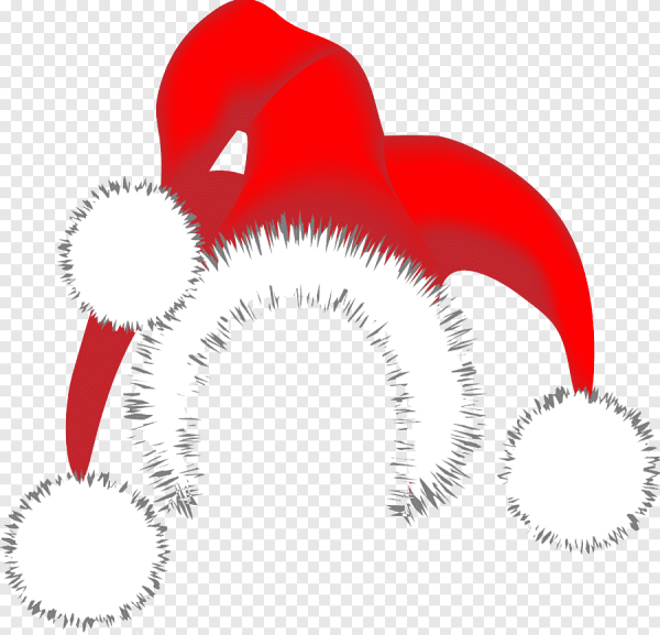 Дети в шапочках Деда Мороза