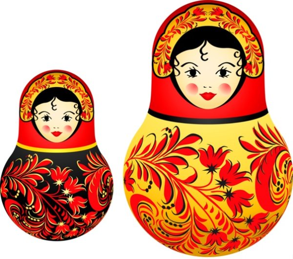 Хохломская роспись Матрешка