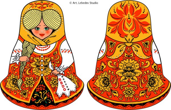 Матрешка с двух сторон