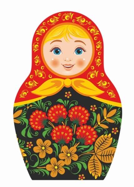 Матрешка в стиле Хохлома