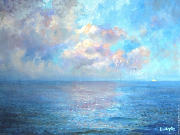 Морской пейзаж живопись маслом Южанин