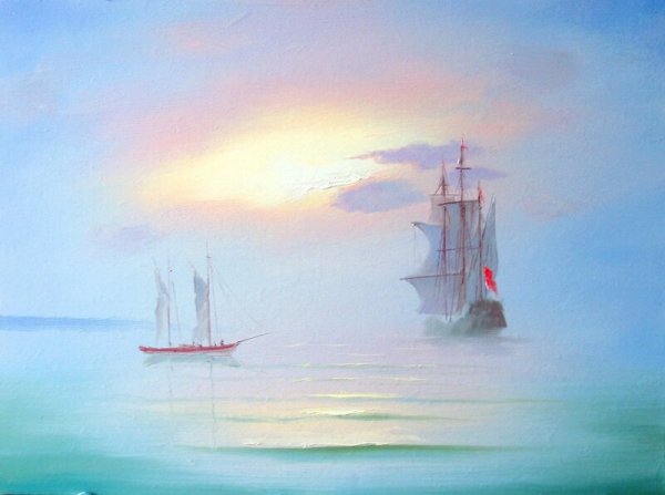 Морской пейзаж Минимализм