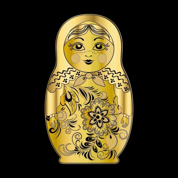 Матрешка желтая
