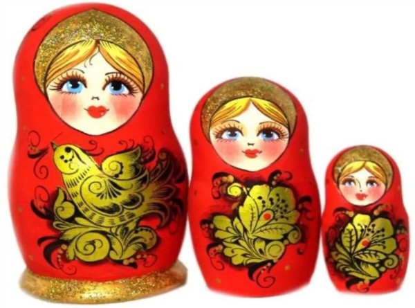 Матрешка Хохлома раскраска