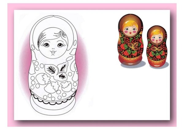 Элементы росписи матрешки