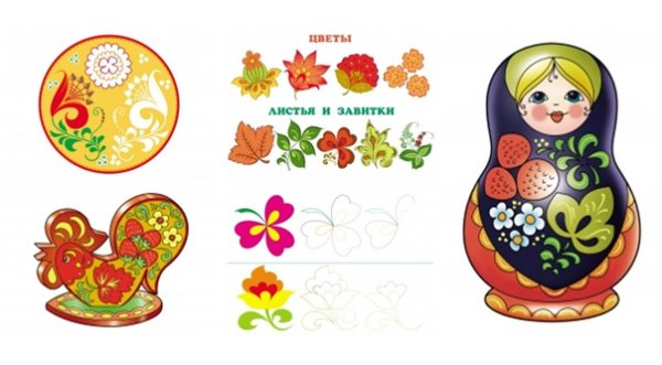 Матрешка Гжельская роспись