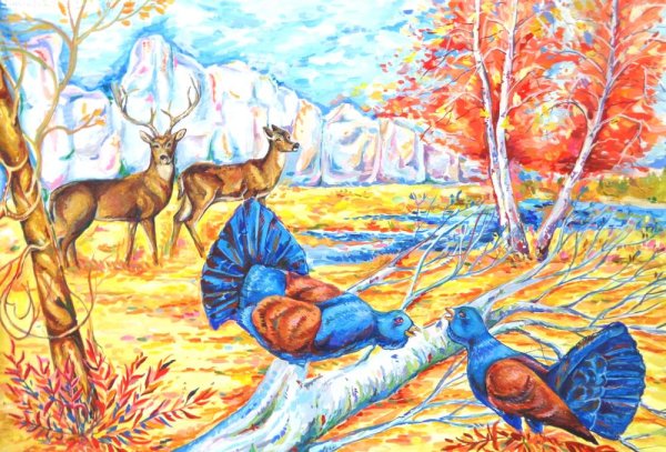 Моя земля моя Сибирь рисунок