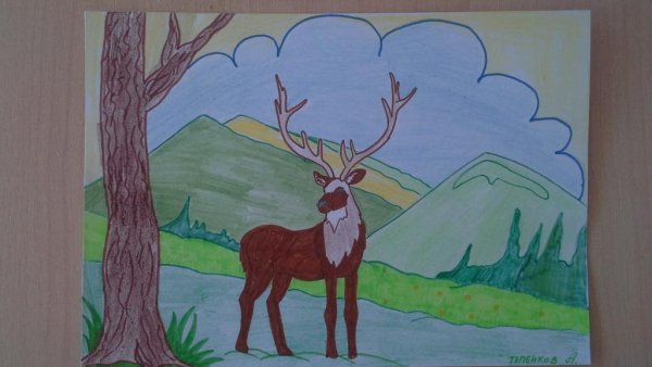 Байкал рисунок детский