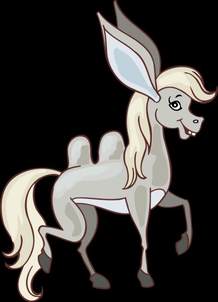 Конек горбунок на белом фоне