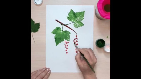 Веточка черной смородины